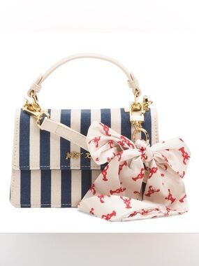 BETSEY JOHNSON Jules Striped Crossbody With Lobster Scarf